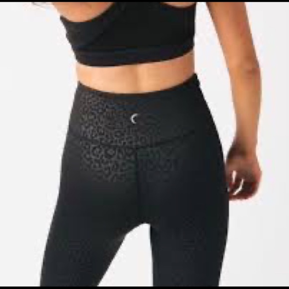 Zyia black leopard high rise light n tight